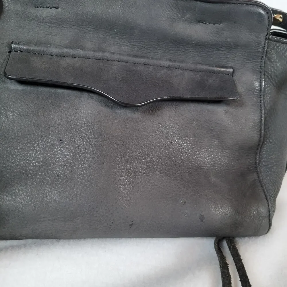 Rebecca Minkoff Womens Micro Avery Shoulder Bag Black Pebble Leather Biker Punk - Picture 3 of 13